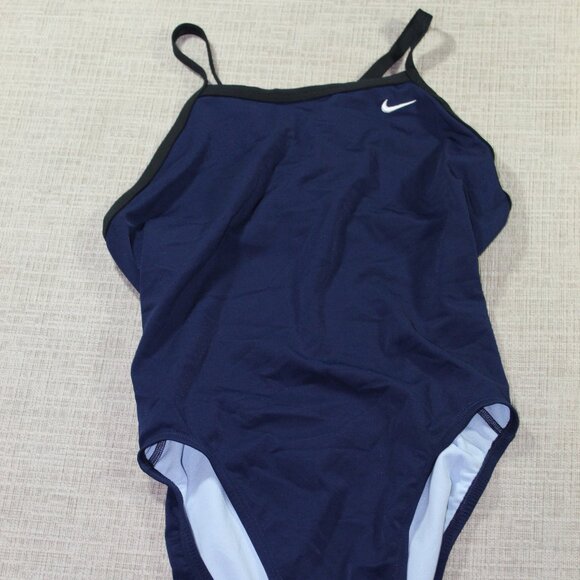 Nike Blue and Black Competition One Piece Swimsuit - Picture 1 of 6
